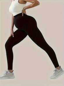 1/2pcs New Spring/Autumn Maternity Leggings, High Waist Slim Fit Ankle Length Maternity Pants, Plus Size Pregnancy Tights, Suitable For Pregnant Women And Moms-To-Be - Multicolor - View 21