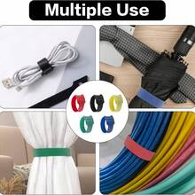 120PCS 6 Inch Cable Ties Reusable Multi-Purpose Wire Ties Cord Organizer Adjustable Cable Management 5 Colors - 120pcs - 查看 7