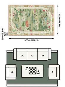 1件现代创意油画田园风格 - 清新自然风景，花草树木，柔软仿羊毛地毯，适用于浴室、厨房、玄关、走廊、床边、客厅、卧室，可机洗，家居装饰 - 彩色 - 查看 18