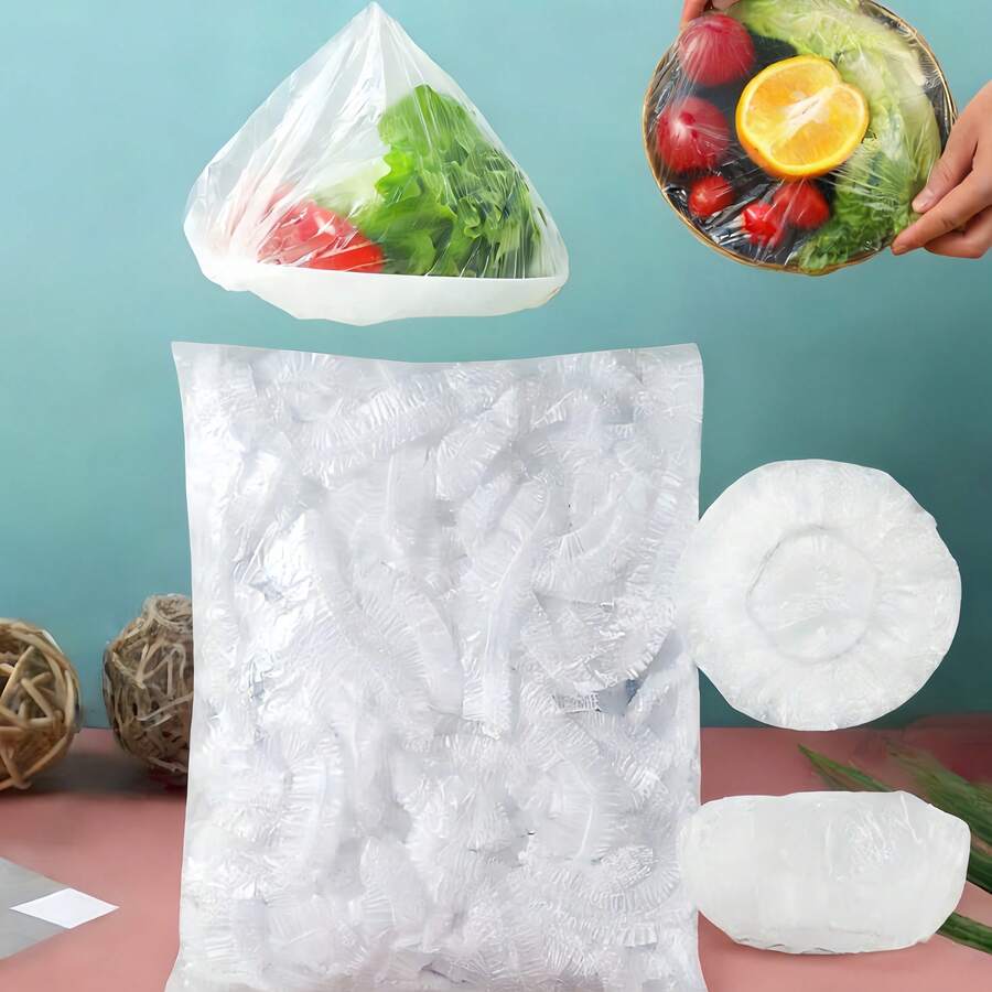 200pcs Elastic Food Covers With Stretch Lids, Reusable Food Storage Bowl Covers, Plate Covers, Alternative To Foil And Plastic Wrap, Minimalist Convenient Thin Bowl Lids, Visible Preservation Film Covers 50/100/200pcs