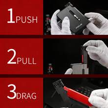 1PC Fashion Brushed Metal Cigarette Case, 10 Sticks Auto-Pop Dispenser, Anti-Scratch Portable Men's Smoking Gift Holder (Lighter Not Included) - Multicolor - View 7