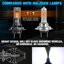2pcs H7 LED Car Headlight Bulbs Canbus High Power 3570 CSP Chip 100W 30000LM Turbo Fan Auto Lights Mini H7 LED Plug&Play For Cars - A - View 6