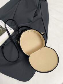 Round Design Lady Handbag Vintage PU Shoulder Bag For Women Fashion Clutch Purses Crossbody Bag Female Travel Totes - Black - View 9