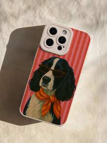 可爱狗狗时尚条纹图案液态硅胶手机壳，全方位保护，防震防摔，TPU软胶材质，兼容 13/11/17/17 Pro/16/14/15/15 Pro/15 Plus/15 Pro Max/7 Plus/8 Plus/X/Xs Max/Xr/11 Pro/12 Pro/13 Pro/14 Pro/12 Mini/13 Mini/11 Pro Max/12 Pro Max/13 Pro Max/14 Pro Max/14 Plus/17 Pro Max/17 Air/6/6s Plus/7/8/16 Pro/16 Plus/16 Pro Max/SE2/17 Pro Max 和三星手机Galaxy/A54/A14/A12/A13/A15/A32/A33/A24/A52S/S20/S21/S22/S23/S24/S23Plus/S24ultra/S25/A15/A33/A23 - 彩色 - 查看 5