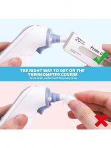 20/40/60/100/200pcs Disposable Ear Thermometer Probe Covers, One-Time Ear Thermometer Replacement Lens Filters - General Purpose - View 6