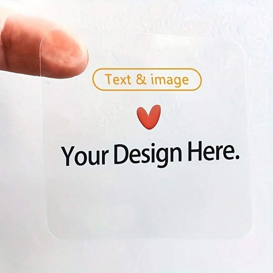 5.08cm Customized Transparent Stickers, Transparent Stickers, Thank You Stickers, Transparent Wedding Stickers, Personalized Wedding Stickers, Glass, Photography - Multicolor - View 1