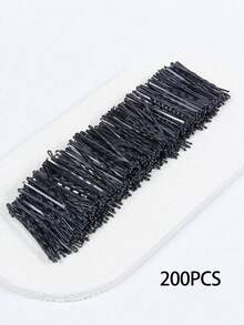 50/100/150/200入 5cm 女用黑色簡約素色髮夾，適合女性，髮飾髮針 - 黑色 - 查看 7