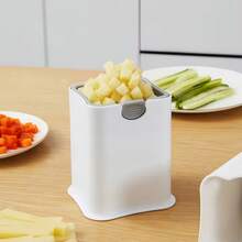 49-Slot Stainless Steel Potato Slicer And French Fry Cutter - A Multifunctional Kitchen Vegetable Cutter That Won't Harm Hands, Suitable For Cutting Fries, Carrots, Diced Fruits And Vegetables - Multicolor - View 5