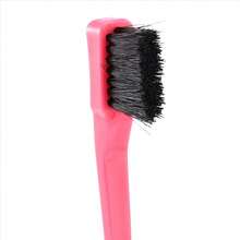 Double Sided Edge Control Hair Brush Comb Combo Pack 4 Pieces Pink And Black - A - View 8