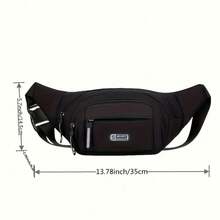 Sports Fanny Pack With Adjustable Shoulder Strap And Zipper Closure - Lightweight Unlined Fanny Pack, Unisex, Black Lettered Design - Perfect For Hiking, Camping, Running, Traveling And Outdoor Activities, Hiking Accessories - 綠色 - 查看 2
