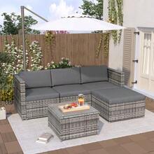 Outdoor Table & Chair Sets - Grey - View 5