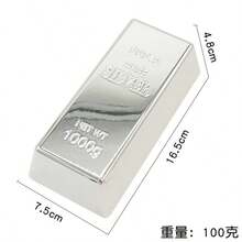 超大逼真金银砖装饰 - 空心仿金银条 - 道具金银砖装饰,适用于各种活动、聚会、冰箱贴、情侣游戏、猫咪礼物、圣诞节、玩具、减压、派对游戏 - 彩色 - 查看 15