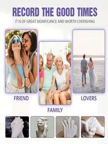 JUEFISH Hand Mold Pink Valentine's Day & Anniversary Handmade Creative Model DIY Children Gift - A - View 7