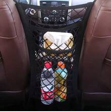 Universal Car Seat Back Storage Net Pocket, Car Seat Side Organizer Net - A - View 4