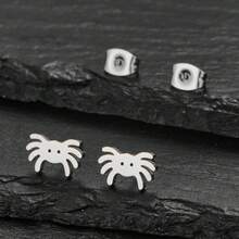 1 Pair Stainless Steel Crab Stud Earrings, Fashionable Women's Earrings, Simple Style, Suitable For Daily Wear And Parties, Perfect Gift Earrings - GED876 - View 6