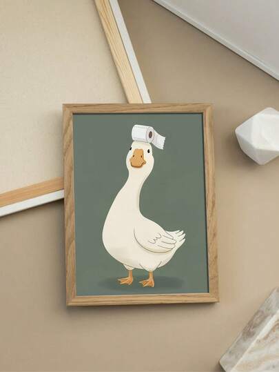 Tranh canvas không khung hình chú vịt hoạt hình dễ thương dùng cho giấy vệ sinh, trang trí nhà cửa cho phòng khách, phòng ngủ, tranh treo tường, tranh canvas trang trí sáng tạo phù hợp cho nhà ở, phòng ngủ, nhà bếp, phòng tắm, khách sạn, quán cà phê, văn phòng, nhà vệ sinh.