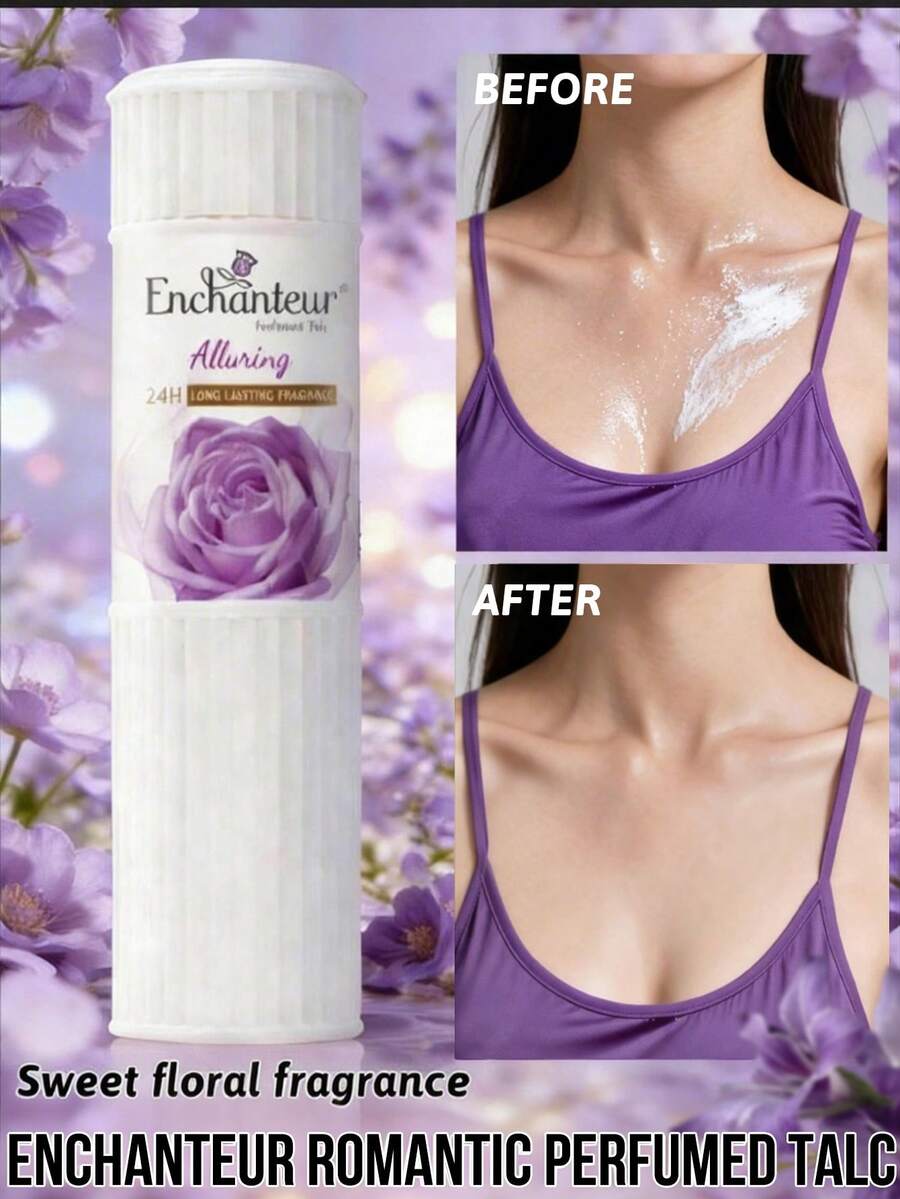 Enchanteur 香氛爽身粉,提供 24 小時清新乾爽,帶來清爽舒適感,緩解瘙癢,持久留香。細緻粉末質地改善肌膚品質,散發迷人香氣 - Sweet floral fragrance - 查看 1