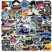 Kayak Kayaking Stickers 50 Pcs Canoe Kayaker Waterproof Vinyl Decals Bottles Laptop Refrigerator Luggage Computer Mobile Phone Skateboard Bike Dcor - Multicolor - View 1