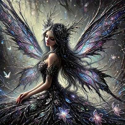5D Diamond Painting Kit - Starry Forest Fairy. Suitable For Beginners, Can Be Used For Home Or Office Wall Decor.