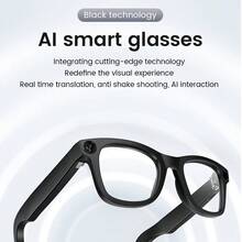 LIGE Smart Glasses 300mAh Battery AI Voice Assistant / Photo Capture / Video Recording / Audio Recording / Music Control / Calls / Notification Alarms / Status Indicator Lights / AI Translation / Smart Object Recognition / Touch Controls / Music Playback (Music Control, Local Music) Multi-Functional Fashion Smart Glasses - View 9