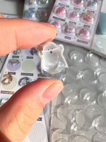 3D水晶浮雕贴纸 - 太空舱、幽灵糖果、行星、立体实心贴纸，适用于DIY剪贴簿、水瓶、手机壳、贴纸交换 - 彩色 - 查看 3