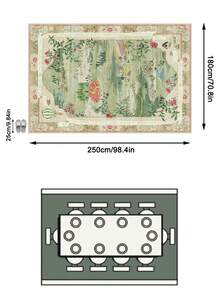 1件现代创意油画田园风格 - 清新自然风景，花草树木，柔软仿羊毛地毯，适用于浴室、厨房、玄关、走廊、床边、客厅、卧室，可机洗，家居装饰 - 彩色 - 查看 19