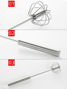 1/2/4件套手动打蛋器、奶油打蛋器、烘焙蛋液搅拌器、旋转式打蛋器 - 彩色 - 查看 9