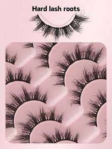 10/20 Pairs Of 3D Fluffy Artificial Mink Eyelashes, Slim False Eyelashes, Thick False Eyelashes, Curling False Eyelashes, 3D Natural False Eyelashes, Suitable For Holiday Parties, Cat Eye Lashes For Cosplay, Manga, And Various Occasions, Strip Lashes, Lashes, Eyelashes, Fake Lashes - màu đen - Xem 6