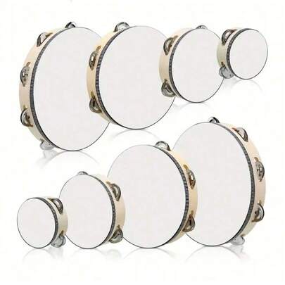 6/8/10 Inch Adult Wooden Hand Drum - Complete Percussion Instrument With Mallet, Suitable For Home, Educational Institutions And Holiday Decorations, Applicable For School, Adults, Beginners, Families, Party Supplies, Easy To Play Design, Beginner Musicians, Percussion Accessories, Home Entertainment, Music Teaching, Music Classroom Supplies, Holiday Events, Musical Instruments, Outdoor Performances, Stage Performances, Music Festivals, Music Gifts, Music Accessories