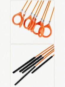 1pc Drain Cleaner Tool, Drain Cleaning Tool, Hair Remover, Shower Drain Clog Remover, Sink Drain Clog Remover, Drain Hair Remover, Sink Drain Clog Remover, Drain Hair Remover - Orange - View 3