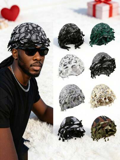 1pc Fashionable Versatile Camouflage Print Tassel Beanie, Warm And Comfortable For Daily Wear, Suitable For Both Men And Women, Perfect Gift For Friends