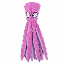 1pc Octopus Shaped Plush Dog Toy That Makes Squeaky Sounds, No Stuffing, Crinkly Noise, Durable, Suitable For Puppy Teething, Fits Small To Large Dogs - Multicolor - View 15