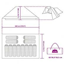 vidaXL Tentes de camping - Gris - Voir 11