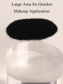 1支装高级粉底刷，适合所有肤质，耐用漆木手柄，电镀铜管化妆刷 - 黑色 - 查看 3