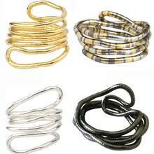 1/2件装 柔韧可弯曲蛇形手链，男女通用时尚款，可扭转调节颈链/项链/腰带，缠绕式手链，多功能柔韧项链，男女通用配饰 - 多色 - 查看 3