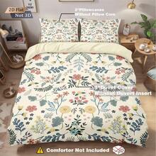 3pcs Bohemian Style Floral Digital Print Duvet Cover Set, Including 1 Duvet Cover And 2 Pillow Shams, No Filling, Soft And Comfortable Bedding, Polyester, Suitable For Indoor Decoration, Home Goods, All Seasons, Suitable As Gift For Boys, Girls, Teenagers - 3105+SJT+Y - View 7