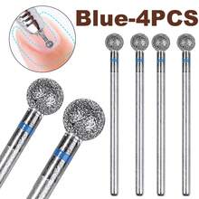 1PC/2/4PCS 5mm Small Round Head Nail Drill Bits,Diamond Cuticle Clean Ball Head Nail Bits For Electric Cuticle Detail Rotary - Multicolor - View 2