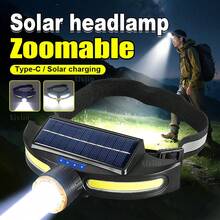 9900LM Most Powerful Solar Headlamp 4 Modes Rechargeable LED Headlight Solar Charging Built-In Battery Outdoor Fishing Lantern - Headlamp - View 2
