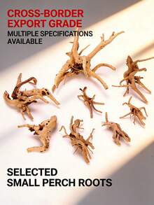 4 khúc gỗ lũa tự nhiên, gỗ cây đỗ quyên, thích hợp cho: Bò sát, môi trường sống cho thú cưng trong bể cá, trang trí bể cá - Hình dạng ngẫu nhiên, hình dạng có thể khác nhau, vui lòng đặt hàng cẩn thận - Nhiều màu - Xem 3