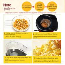 D&M 1 Piece Mini Automatic Popcorn Machine For Home Kitchen, High-Speed Popcorn Machine, Fully Automatic Popcorn Machine, Mini Electric Popcorn Machine For Home Kitchen - US A Type Plug(110-127V) - View 7