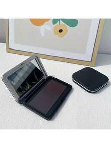 1pc Magnetic Eyeshadow Palette, Refillable Compact Makeup Palette For Blush, Highlighter, Lipstick - Black - View 6