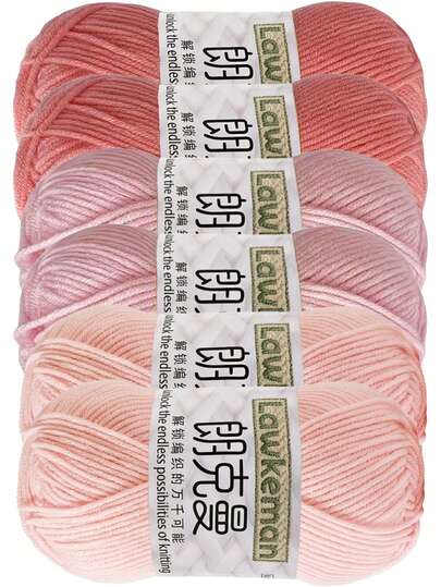 6pcs/300g Medium Soft Yarn, Suitable For Crochet Projects, Can Be Used For DIY Crochet Bags, Crafts, Decorations, Holiday Gifts, A Wonderful Commemorative Gift For Family And Friends