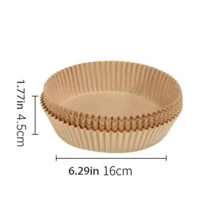 200pcs Air Fryer Paper Liners, Oil-Proof Water-Resistant Air Fryer Paper Basket Liners, Suitable For Family Gatherings, Parties, Baking, Kitchen Baking Accessories, Oven Accessories, Baking Tools, Kitchen Gadgets, Kitchen Supplies, Back To School Air Fryer Paper