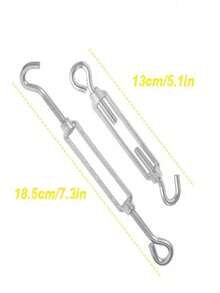 2/6/12pcs Adjustable Tensioning Hooks Set, Suitable For Cables, Wire Ropes, Outdoor Canopies, Sails, Tents, No Electricity Or Battery Required - Color - View 3