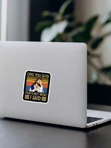 1张卡通耶稣捂脸哑光搞笑贴纸 - “我的天哪，我不是那个意思” - 动漫主题行李箱、窗户、笔记本电脑、笔记本、手机、保险杠、头盔贴纸，美观文具用品 - jesus - 查看 7