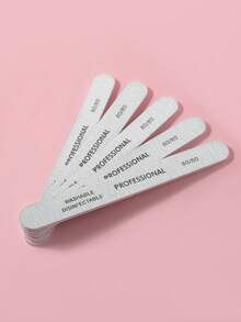 5/10pcs 80/80 Grit Straight Nail File, Professional Nail Care - Multicolor - View 8