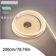 5V COB Neon Light Strip, USB Powered, IP65 Waterproof, Touch Switch With Long Press Brightness Adjustment, 1 Roll Tape Included, Ideal For Garden, Bedroom, Living Room, Cabinet & Wardrobe Lighting - Warm White - View 12