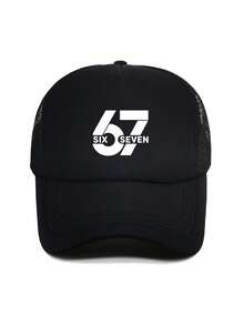 1顶时尚海绵帽 67印花成人卡车司机帽棒球帽钓鱼帽趣味礼物帽男女春夏款 - 彩色 - 查看 13