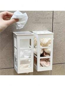 2 chiếc giá đỡ máy uốn tóc tối giản, bảng kẹp lược treo tường dùng trong phòng tắm, kèm keo dán. - Nhiều màu - Xem 7