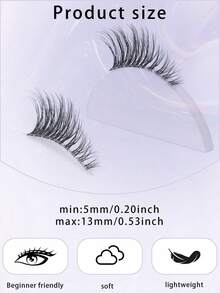 14Pairs Half Lashes Faux Mink Lashes Transparent Stems,Short Accent Reusable False Eyelashes Natural Fluffy Makeup Tools Extension - View 6